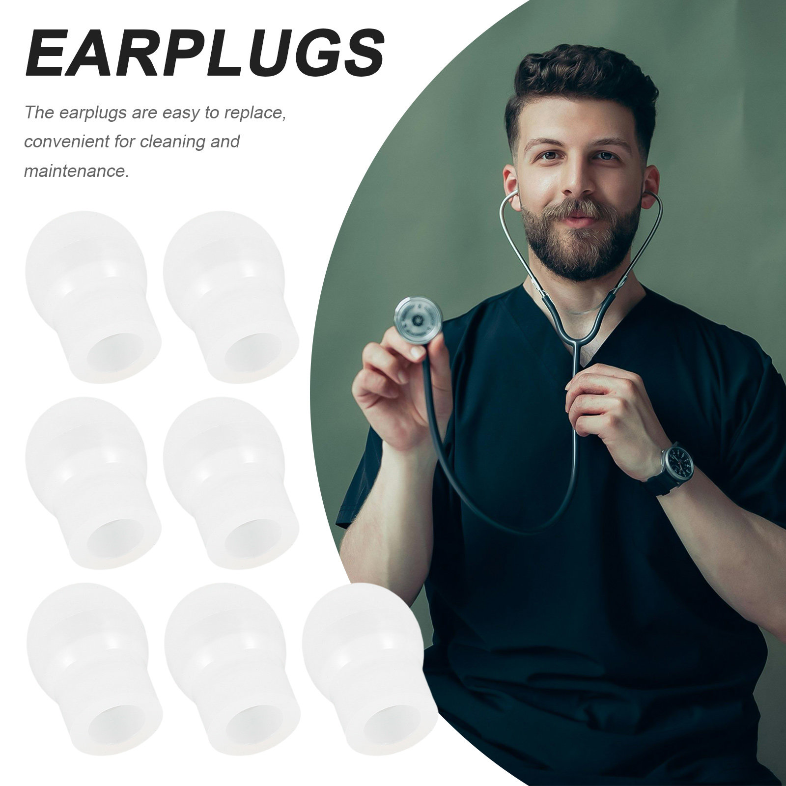 8 embouts d'oreille en silicon - Silicone Ear Tip Replacement avis et prix